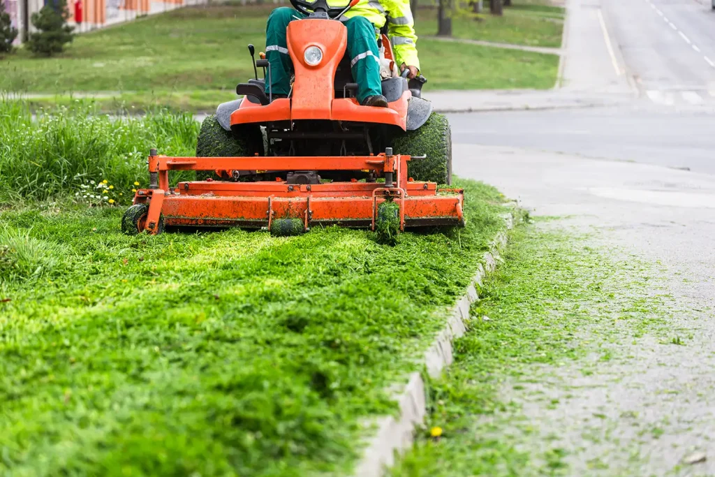 Ride on mowing service